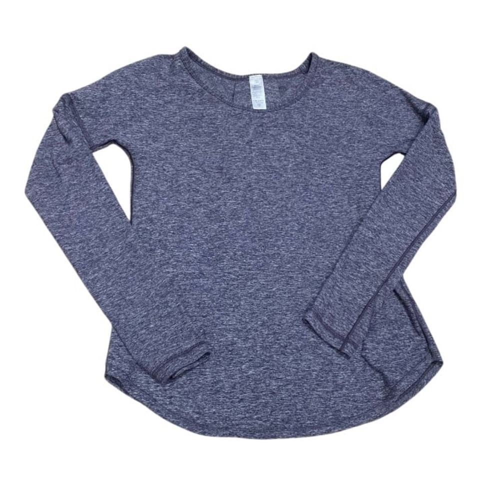 Ivivva Long Sleeve Top 10 Purple Heathered Activewear Yoga Sporty Lululemon
